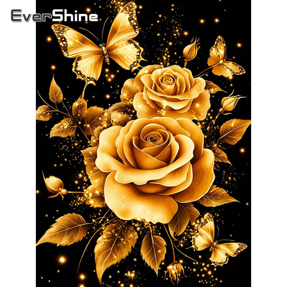 Resin Craft Ideas - 1PC frameless Diamond Painting Rose Picture