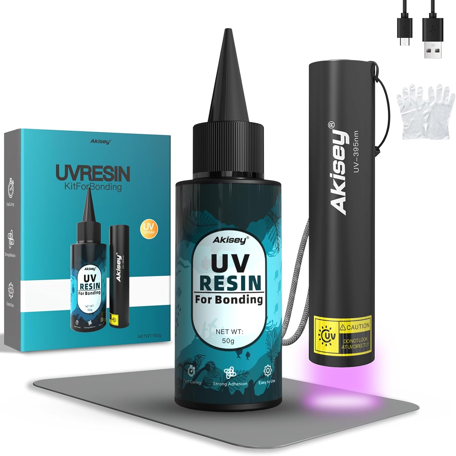 Resin Jewelry Kit - UV Resin Kit with Light -