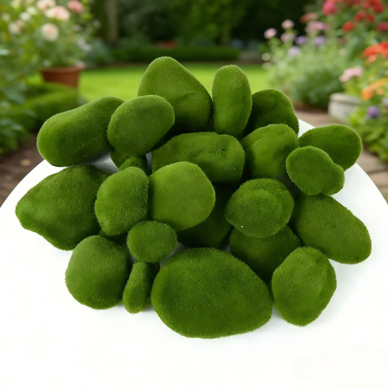 Terrarium Moss Art - 10pcs Artificial Moss Stones Faux Moss