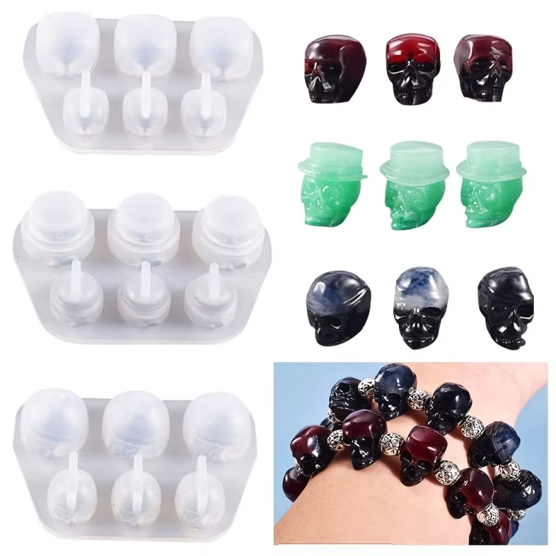 3Pcs Skull Pendant Resin Mold  – Resin Craft Ideas recenzja i cena