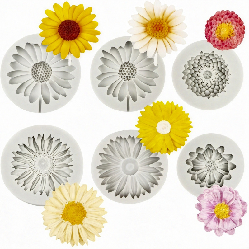 6 Pieces，Sunflower Daisy Silic – Resin Craft Ideas recenzja i cena