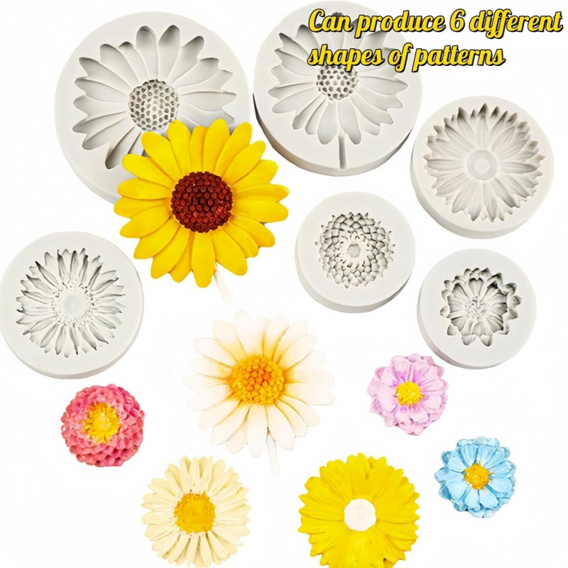6 Pieces，Sunflower Daisy Silic – Resin Craft Ideas recenzja i cena