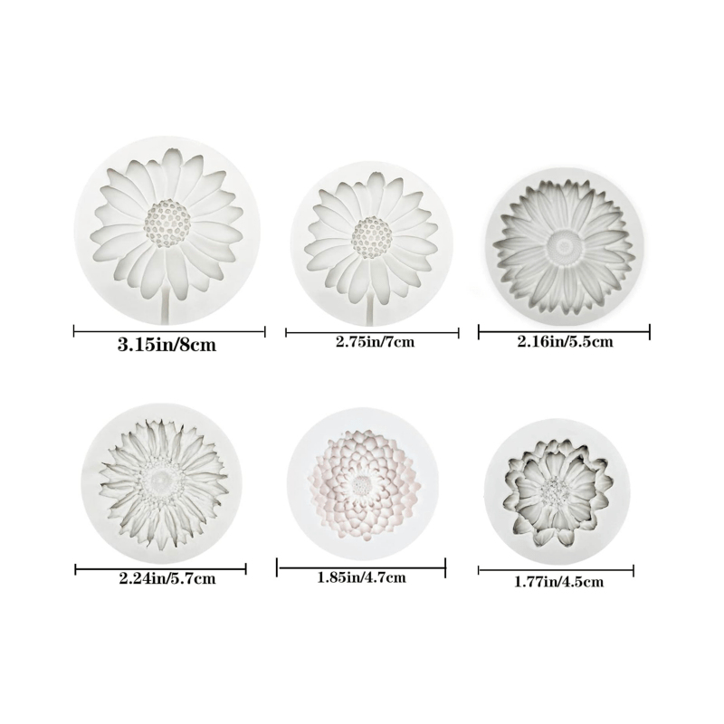 6 Pieces，Sunflower Daisy Silic – Resin Craft Ideas recenzja i cena