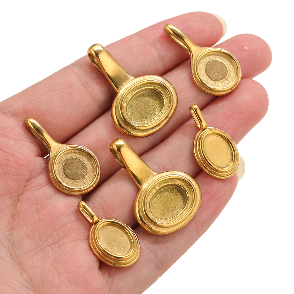 5pcs Stainless Steel Round Ova – Resin Crafts recenzja i cena