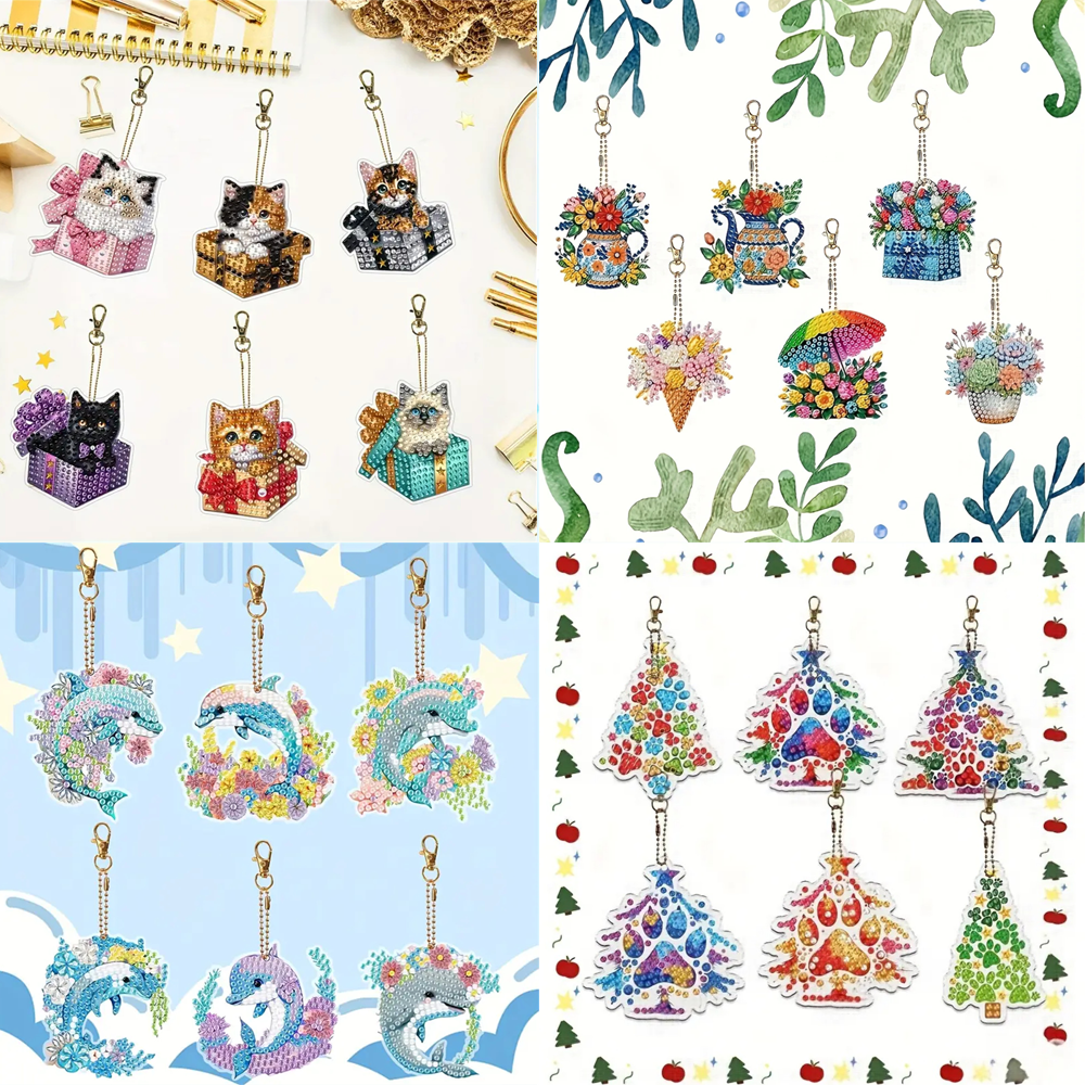 6-piece DIY Diamond Keychain - – Resin Craft Ideas recenzja i cena