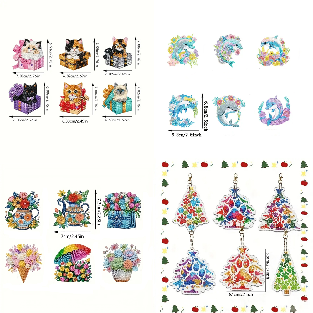6-piece DIY Diamond Keychain - – Resin Craft Ideas recenzja i cena