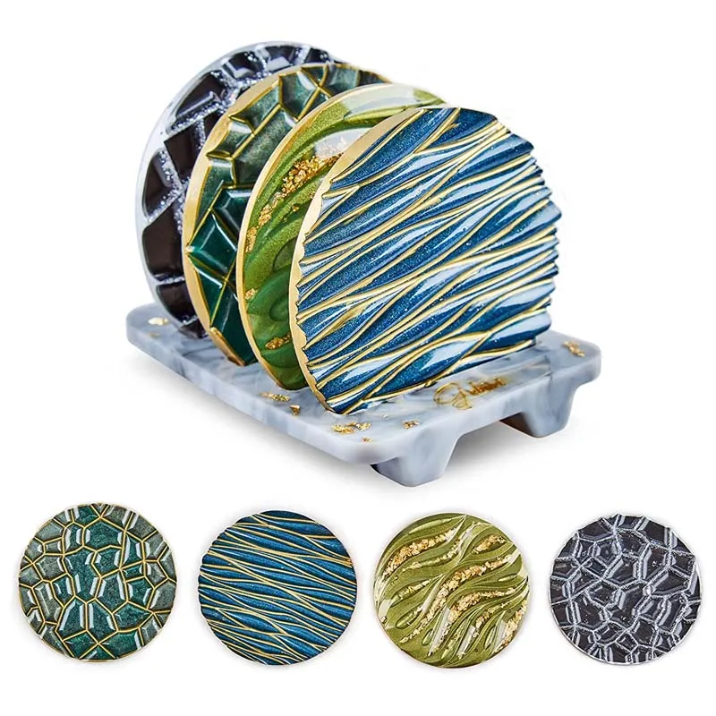 DIY Crystal Epoxy Mold Wave Di – Coaster Mold Round recenzja i cena