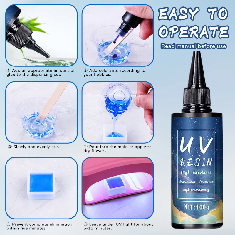 UV Resin Glue for DIY Jewelry, – Resin Pigment Set recenzja i cena