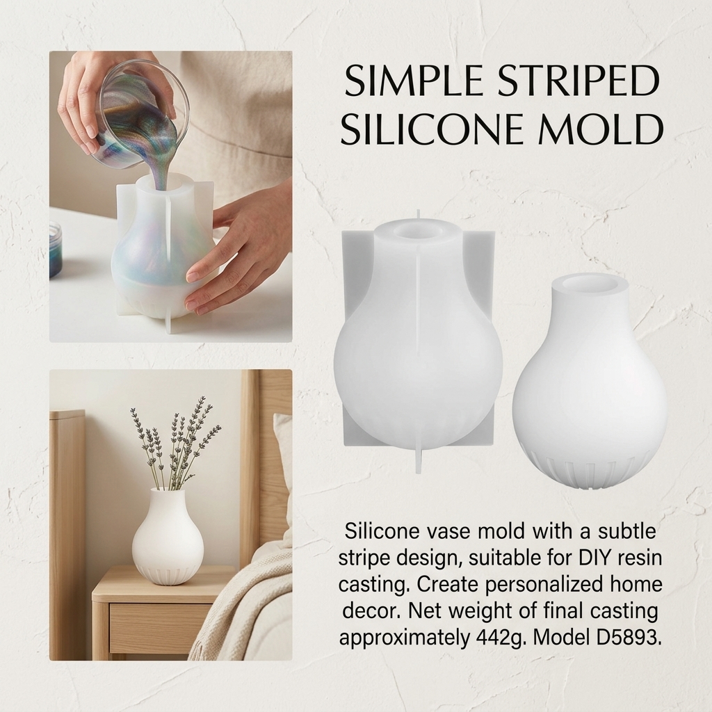 Silicone Vase Mold with Stripe – Resin Craft Ideas recenzja i cena