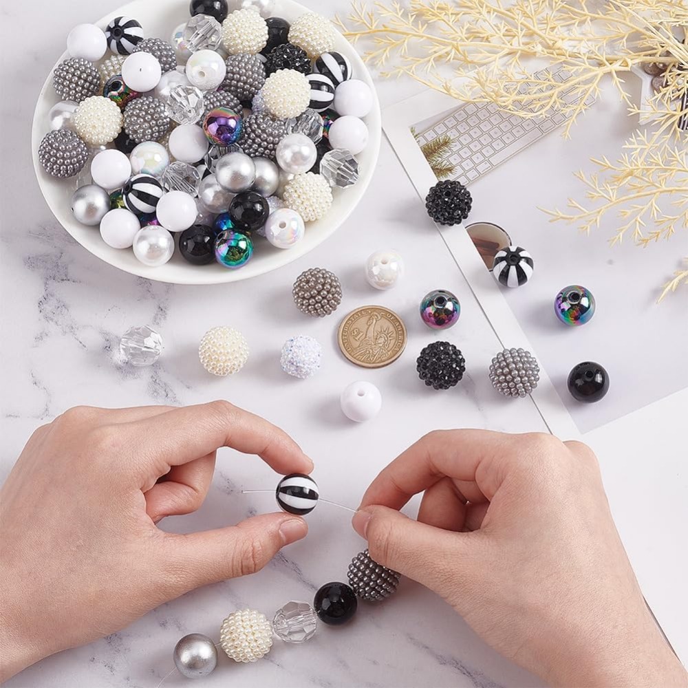106pcs Chunky Beads 12 Styles  – Resin Crafts recenzja i cena