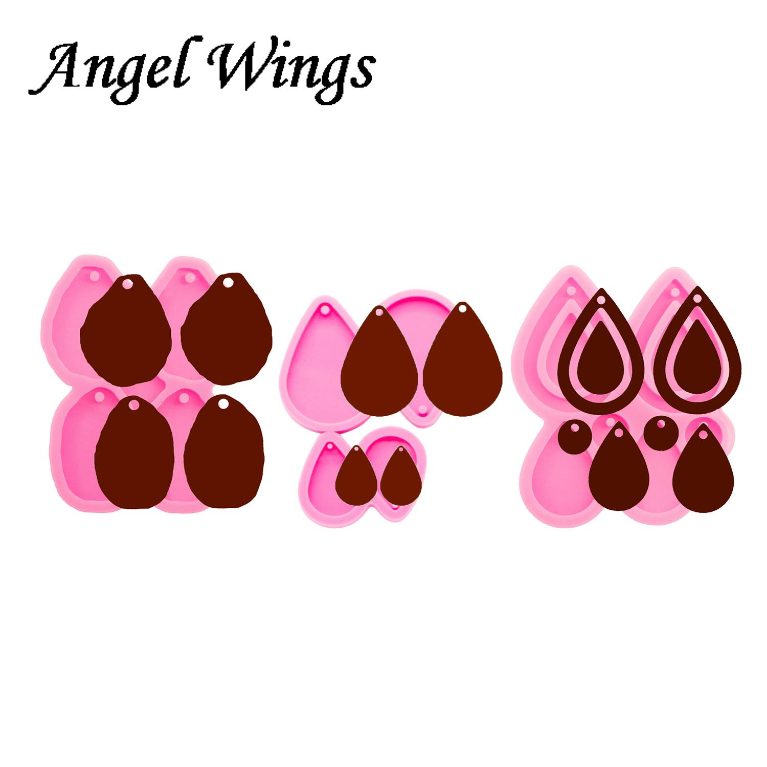Shiny Tear Drop Hoop Earrings  – Geode Mold Silicone recenzja i cena