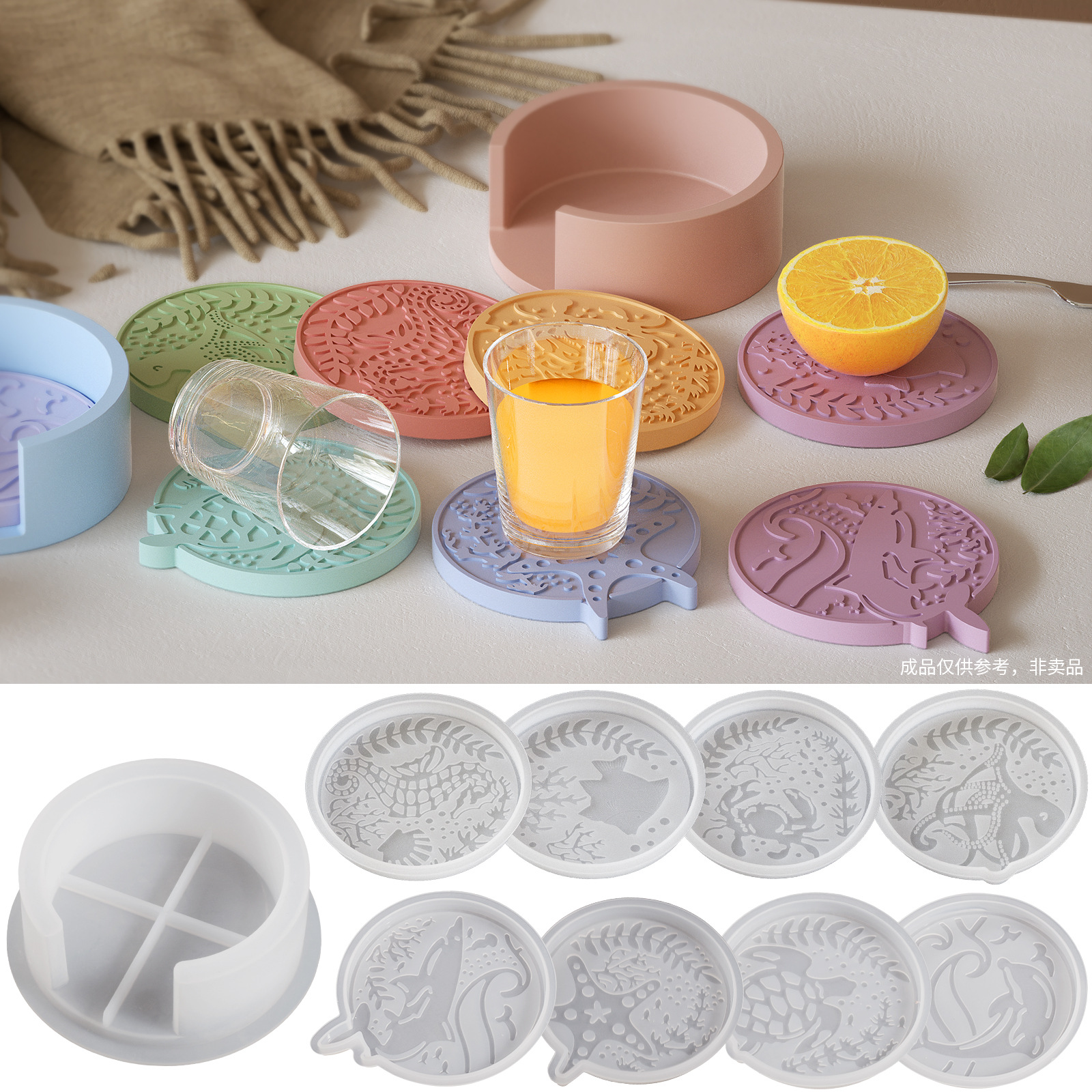 Plaster Coaster Storage Base M – Resin Ocean Wave Mold recenzja i cena