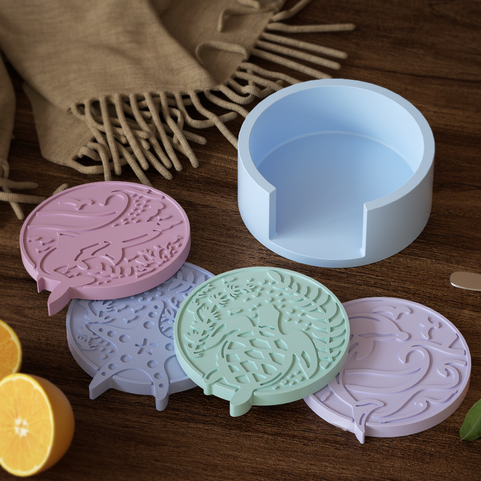 Plaster Coaster Storage Base M – Resin Ocean Wave Mold recenzja i cena