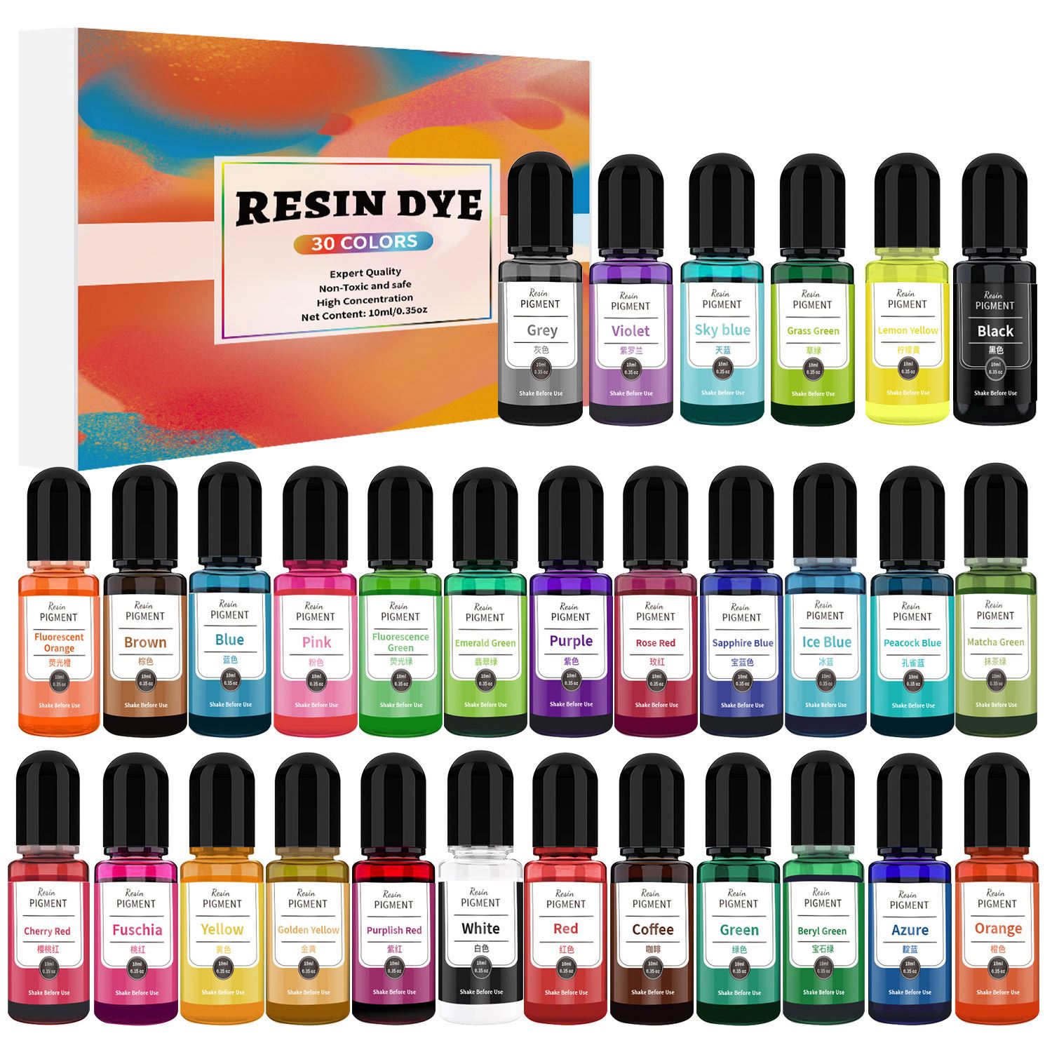 24/30 Colors Set 10ml Epoxy Re – Resin Pigment Set recenzja i cena