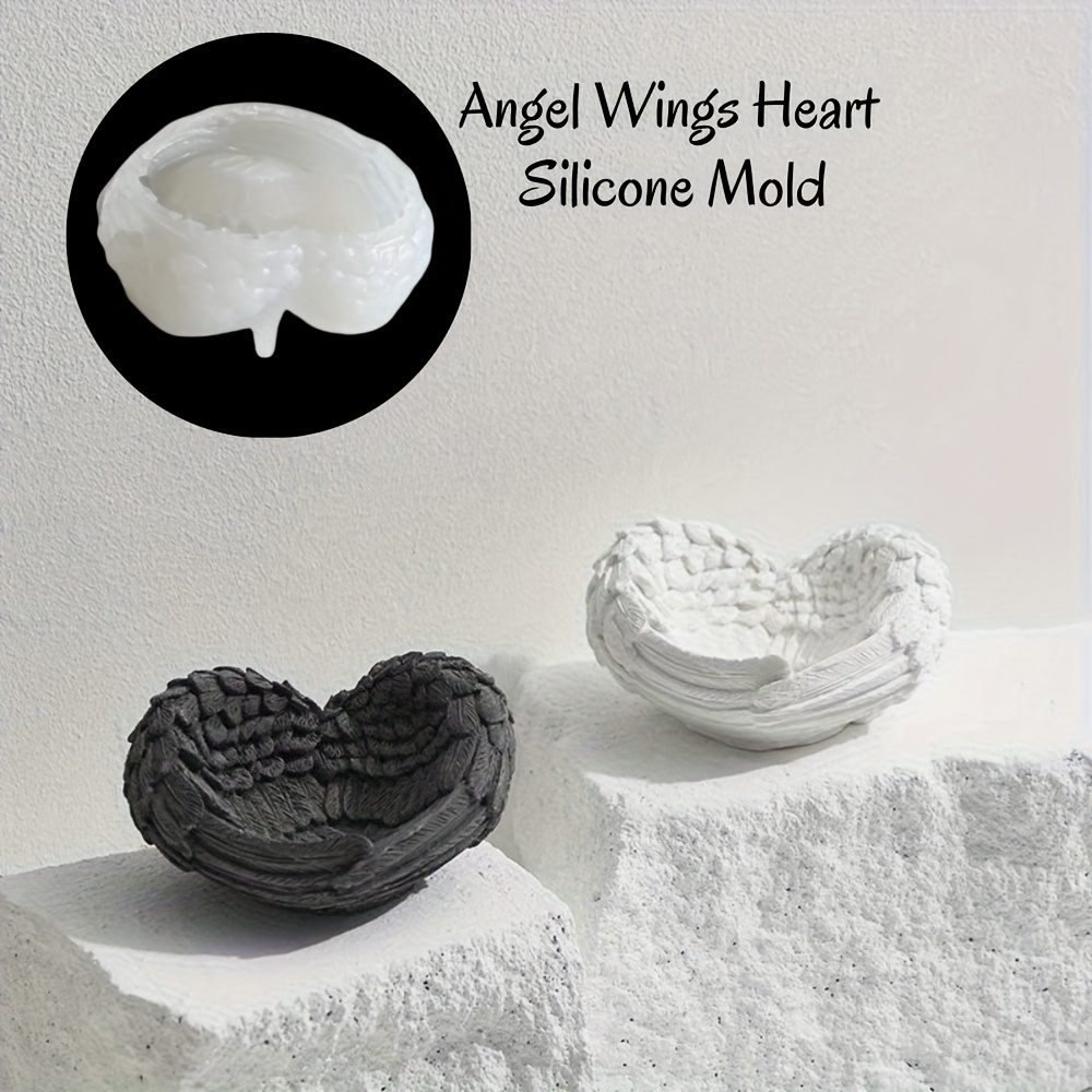 1pc Angel Wing Heart Silicone  – Resin Craft Ideas recenzja i cena