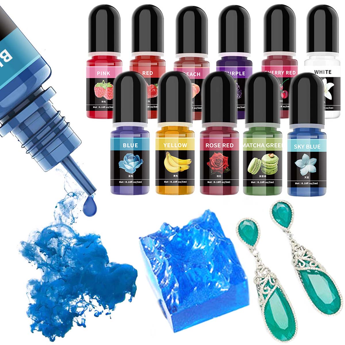 5ml/Bottle Epoxy Resin Pigment – Resin Pigment Set recenzja i cena