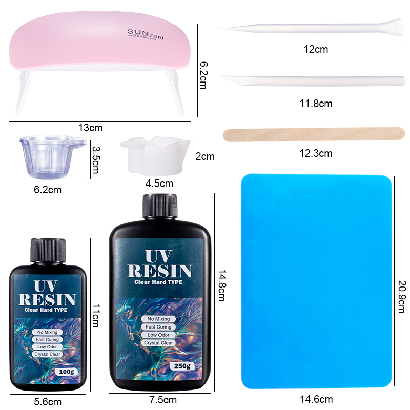 100g/250g Clear UV Resin Hard  – Resin Pigment Set recenzja i cena